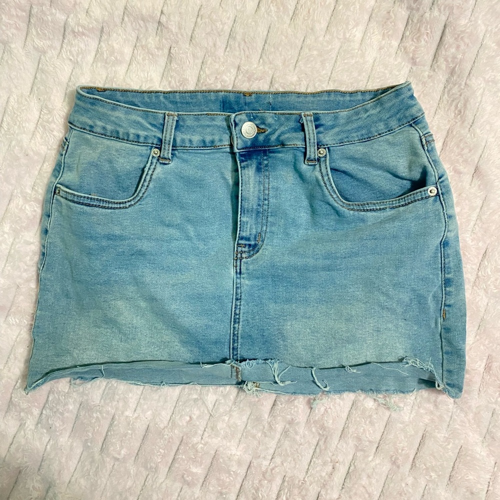 Denim mini skirt